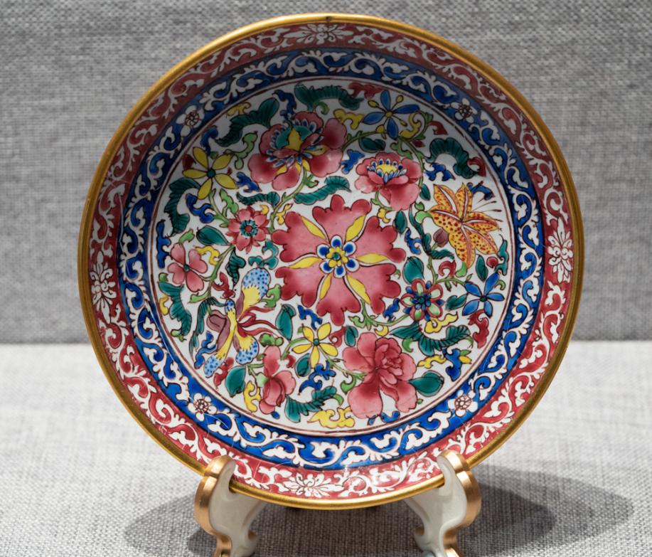 DSC03584-开光花卉纹杯盘-清-珐琅