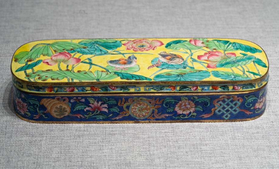 DSC03894-荷花纹文具盒-清-珐琅