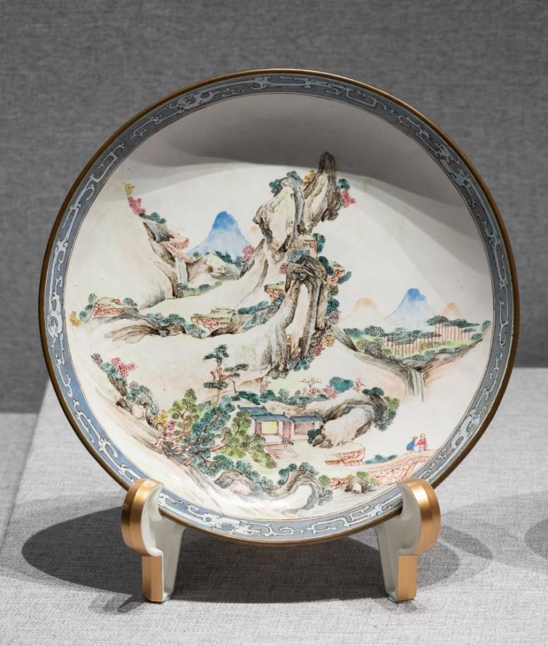 DSC03677-山水图盘-清-珐琅