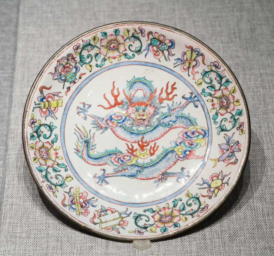 DSC03667-龙纹盘-清-珐琅