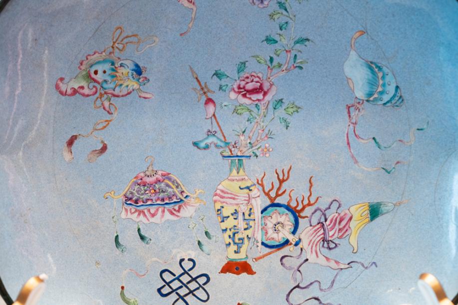 DSC03794-清供图菱花式盘-清-珐琅