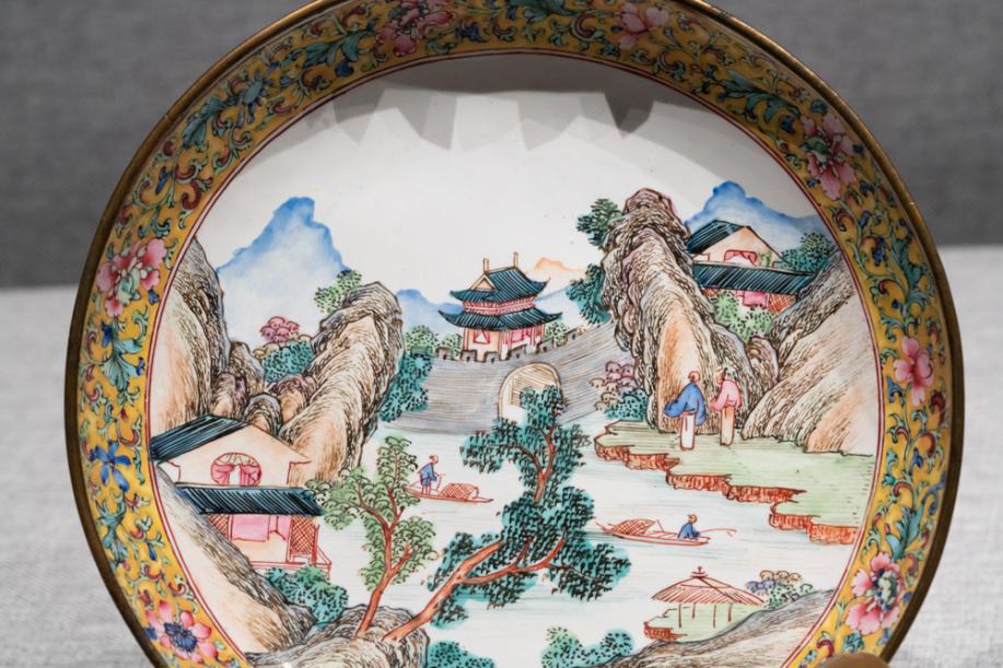 DSC03672-山水图盘-清-珐琅
