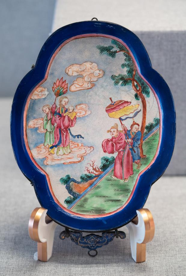 DSC03789-「仙姬送子」图镜-清-珐琅